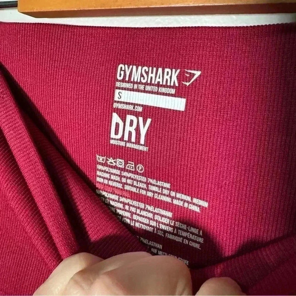 Gymshark Energy Seamless Crop LeggingsRed/Pink Athletic Wear Gym Sz S - Picture 6 of 6